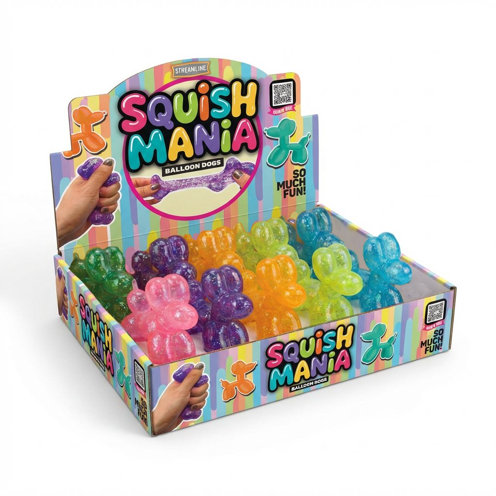 Squish Balloon Dog (Asst of 6 Colors)