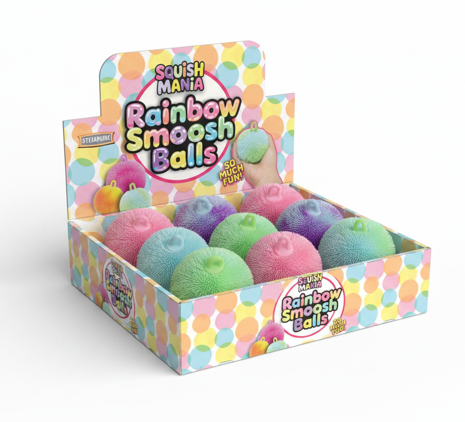 Rainbow Smoosh Balls Asst/ 4 Colors (duo-tone)