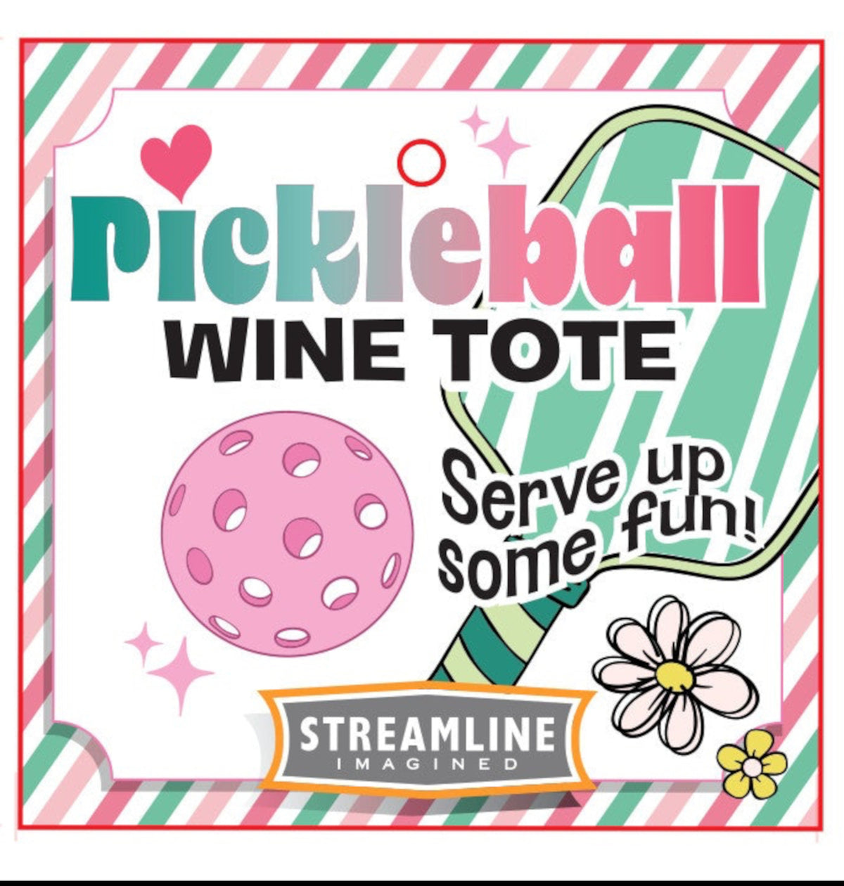 Pickleball Wine Tote