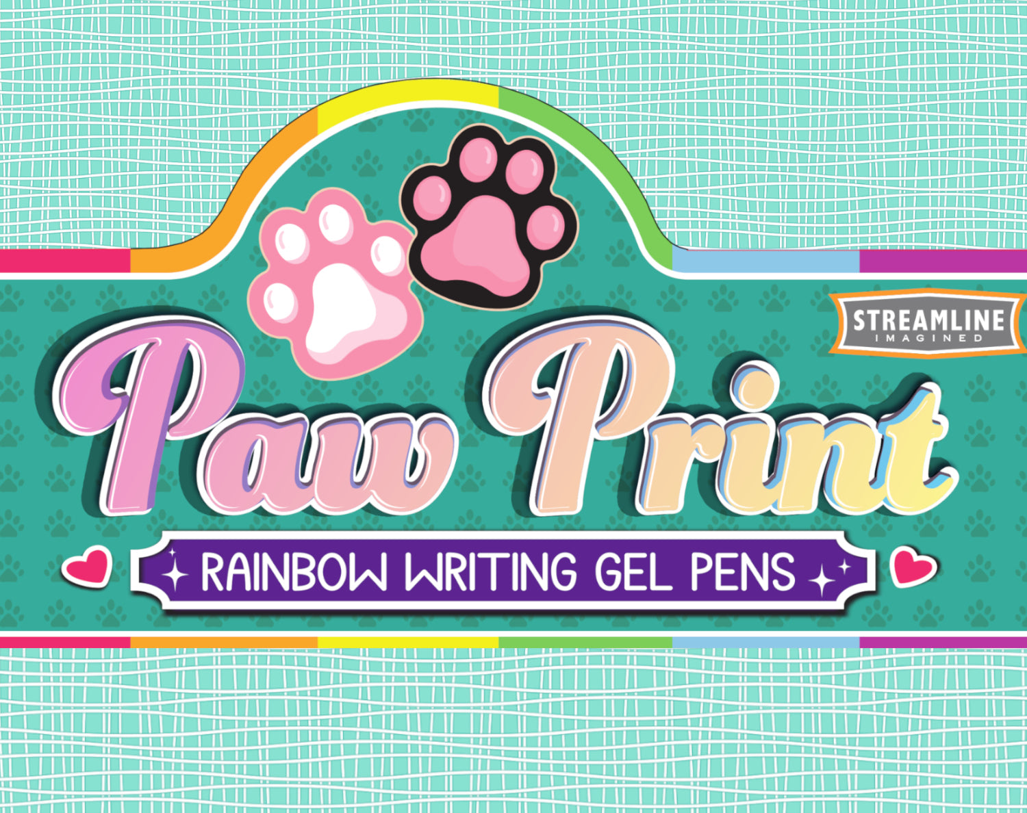 Cat Paw Rainbow Gel Pens