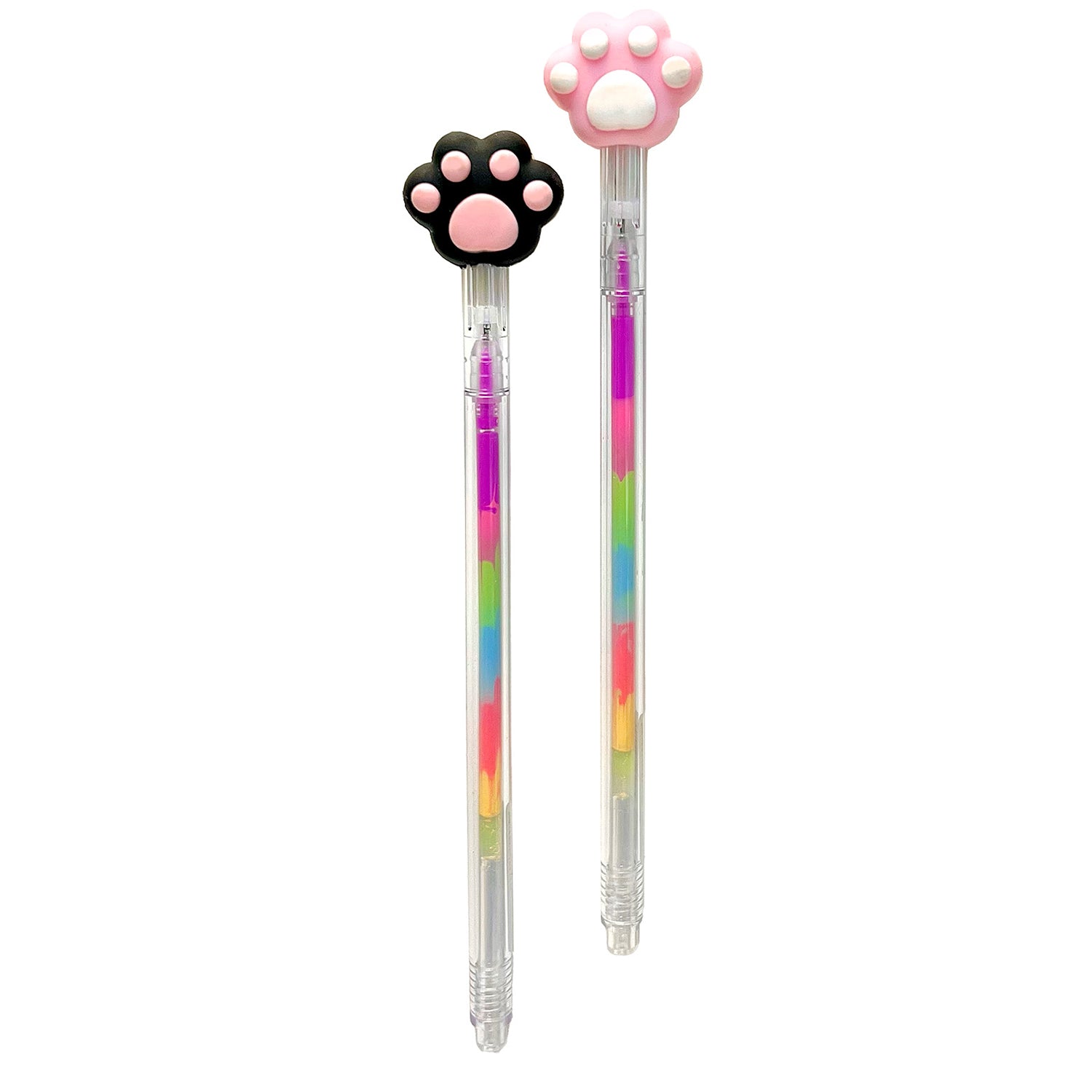 Cat Paw Rainbow Gel Pens