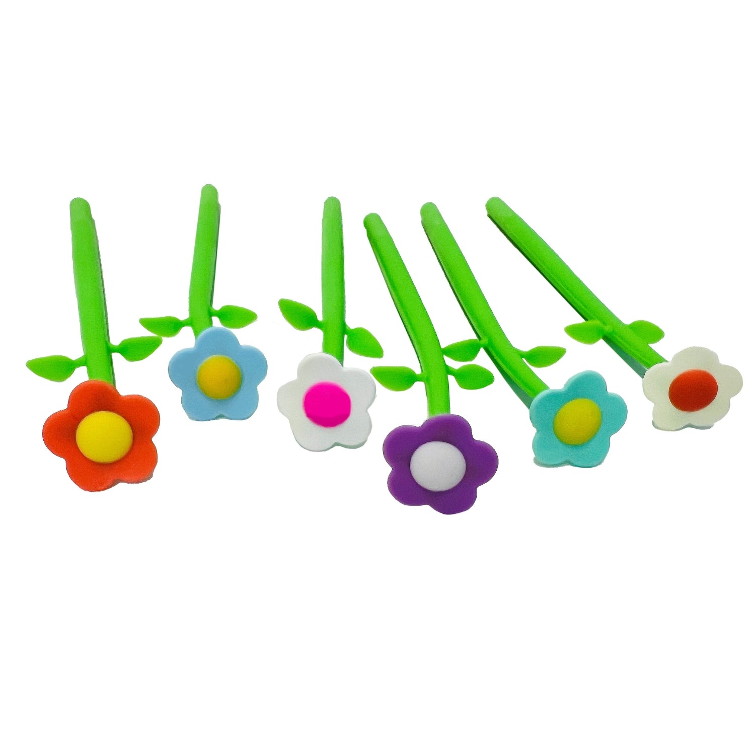 Colorful Pop Daisy Gel Pens, 5 Pack
