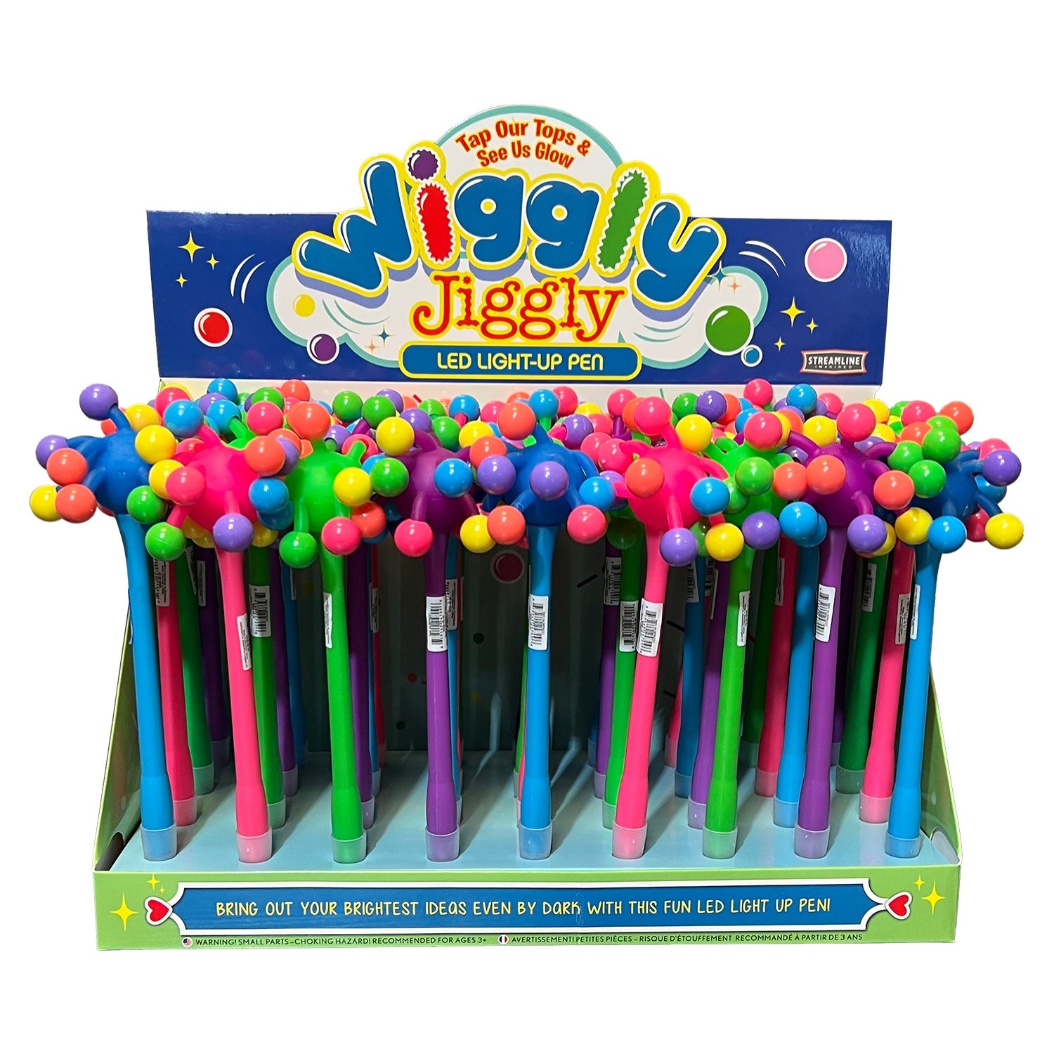 Wiggly Jiggly Light Up Pens, 4 Pack