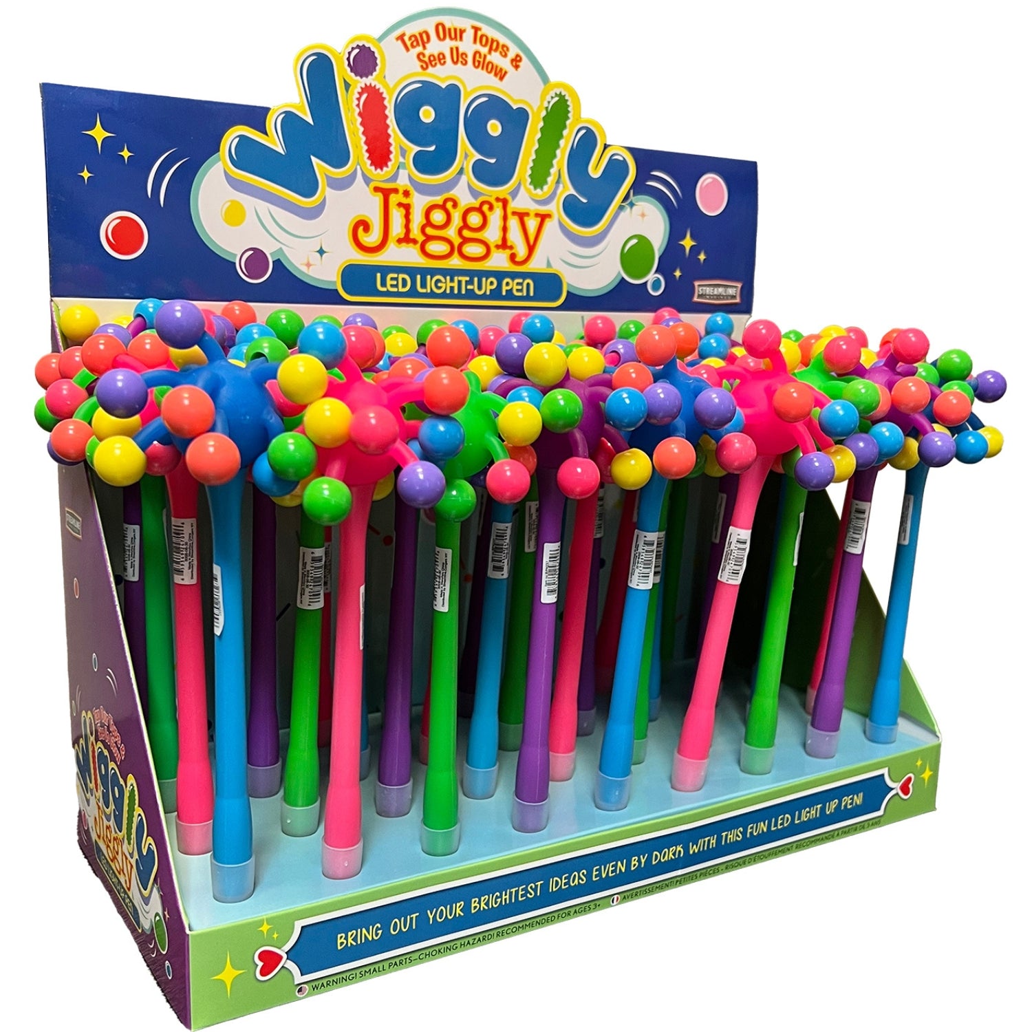 Wiggly Jiggly Light Up Pens, 4 Pack