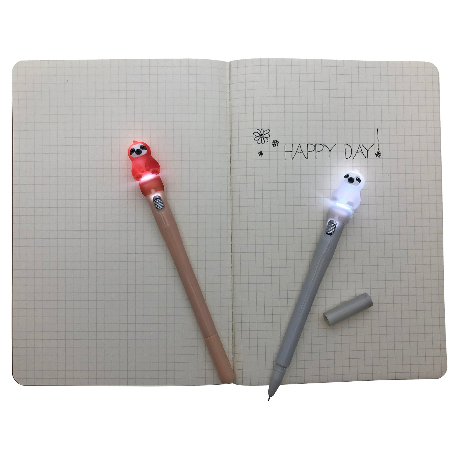 Sloth LED Light Up Pen, 2 Pack