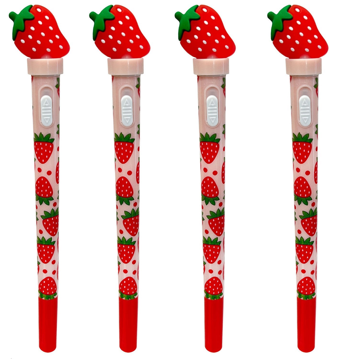 STRAWBERRY SPINNING LED LIGHT UP PEN