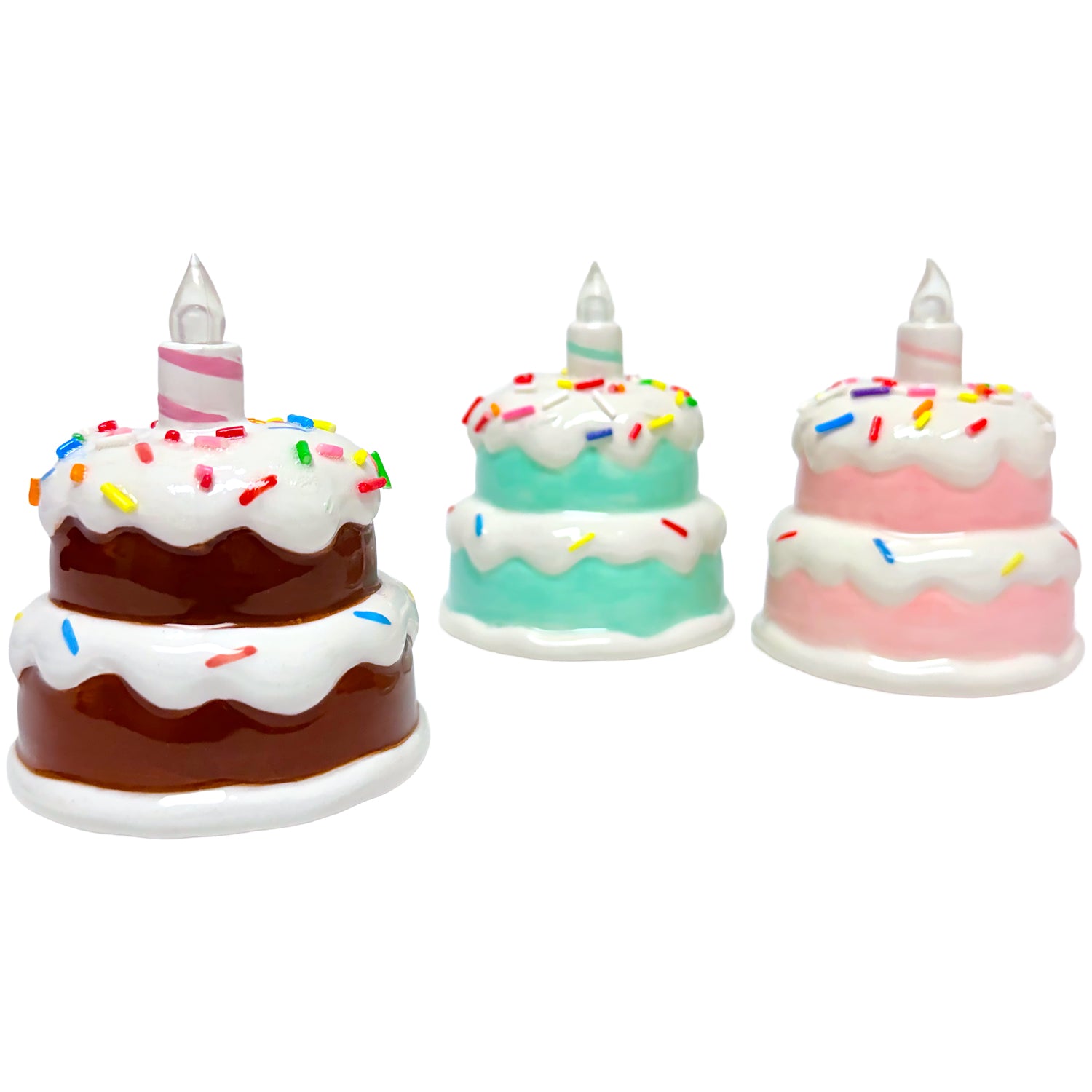Mini Light Up Birthday Cakes (Asst 3 colors)