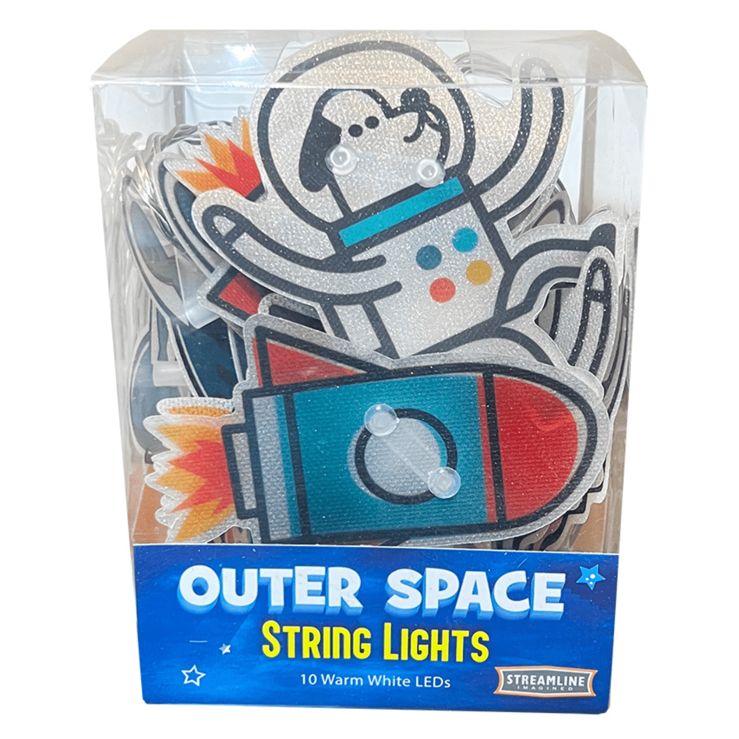 Outer Space String Lights, 10 Warm White LED, 71'' Long