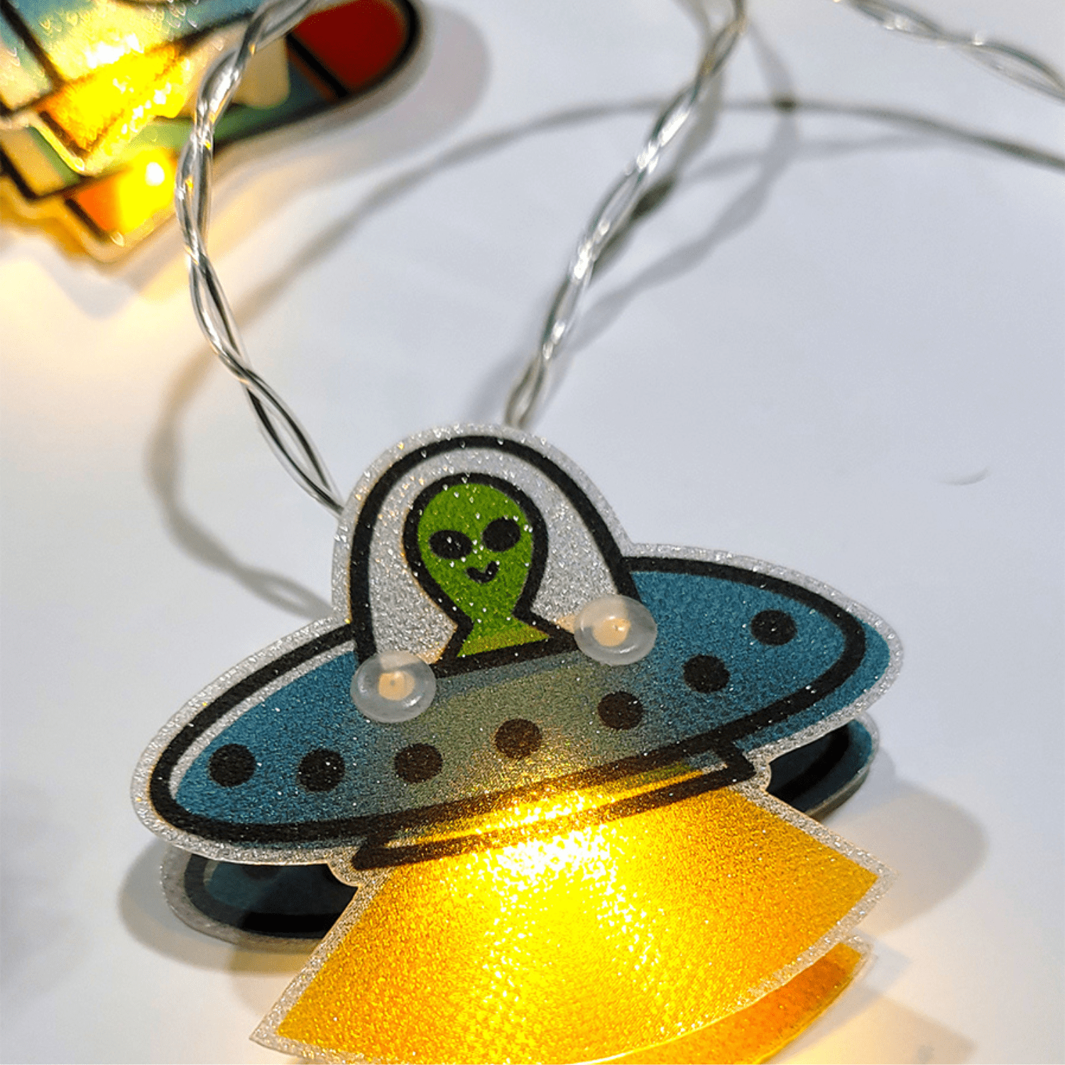 Outer Space String Lights, 10 Warm White LED, 71'' Long