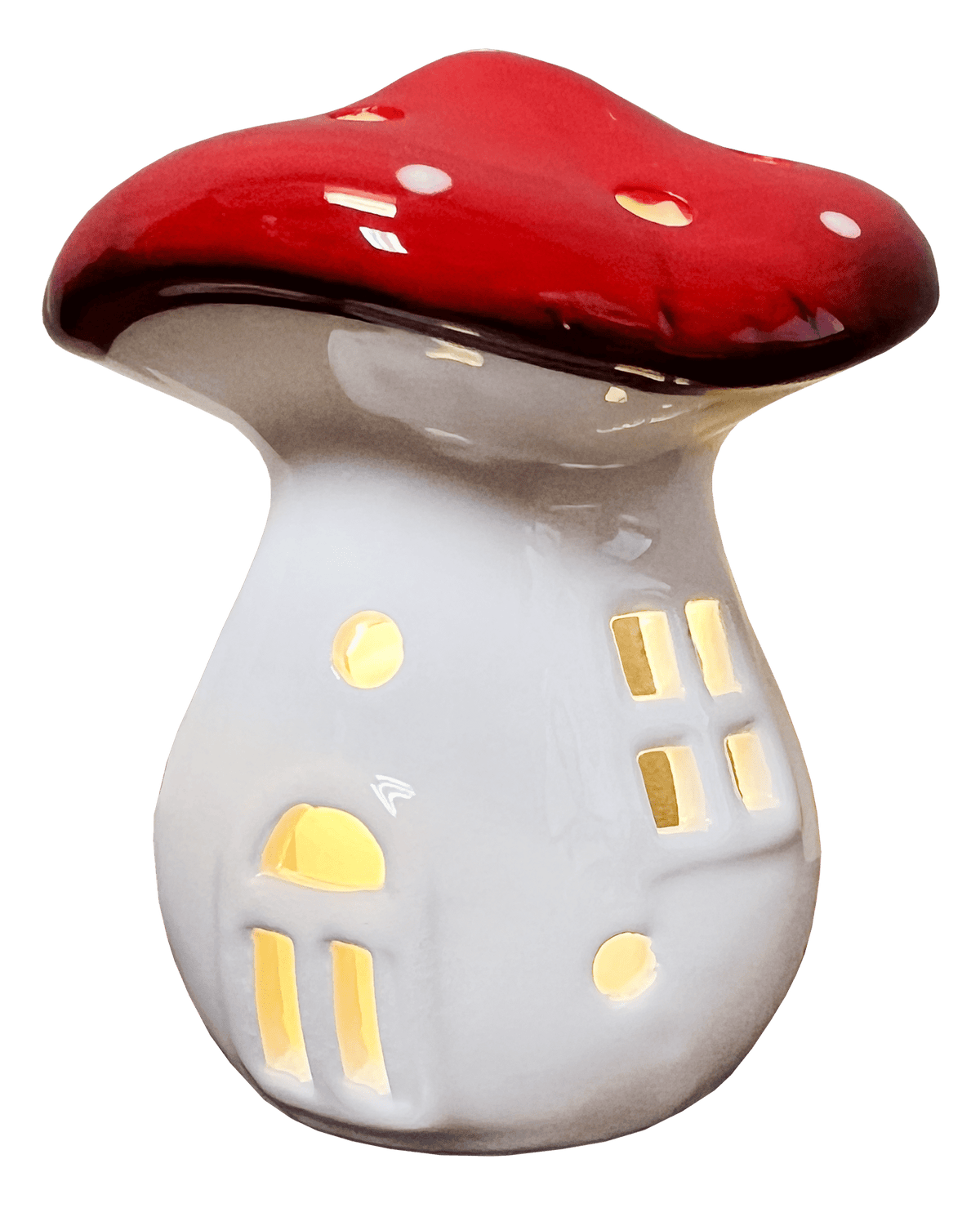 Mushroom Luminary w/ Flameless Candle