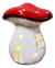 Mushroom Luminary w/ Flameless Candle