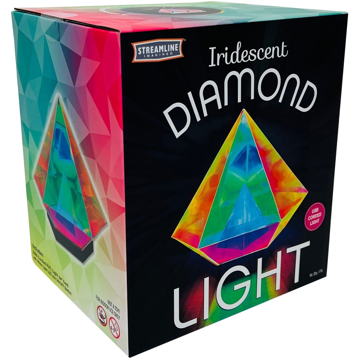 Iridescent Diamond Lamp