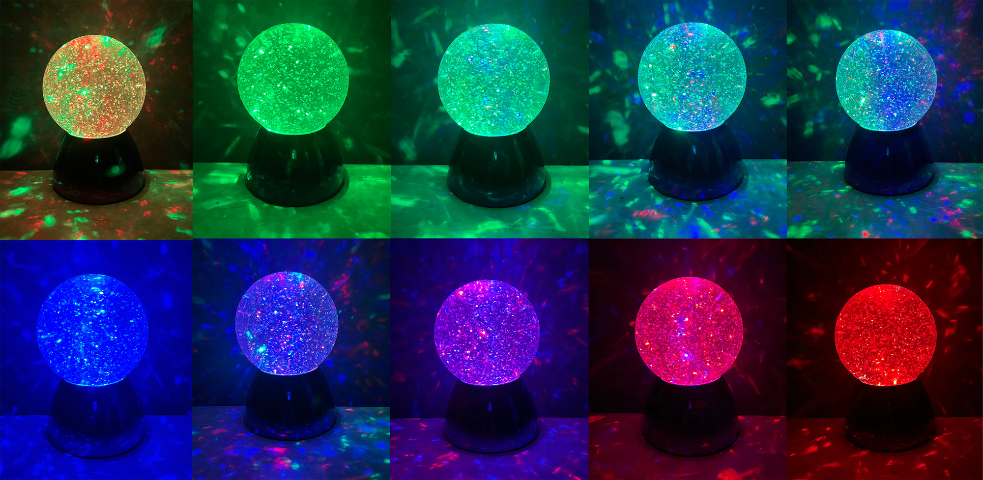 Disco Motion LED Glitter Ball