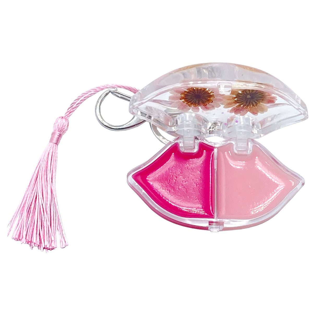 Sweet Lips Gloss Keyring w/ Tassel, 2 Pack