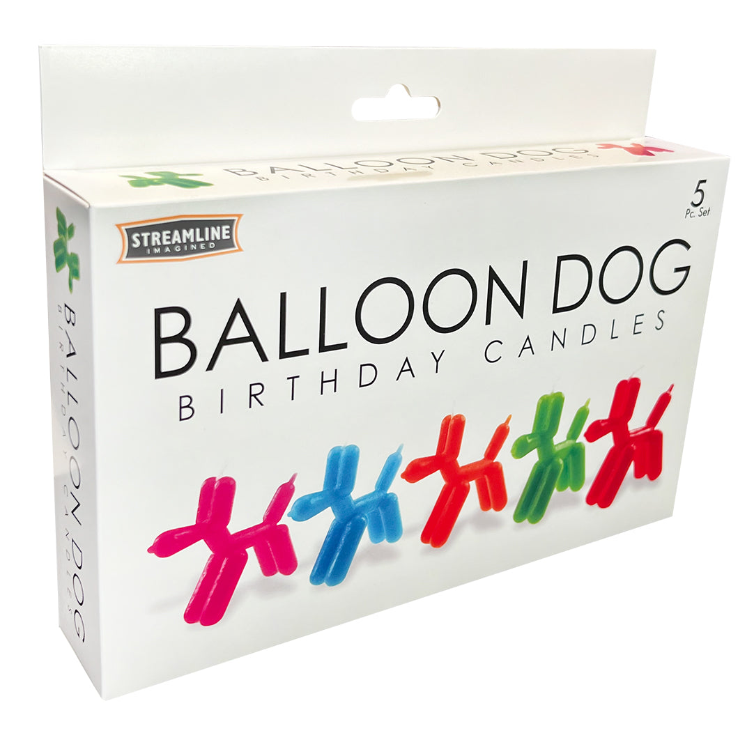 Balloon Dog Candles 5 pcs Set