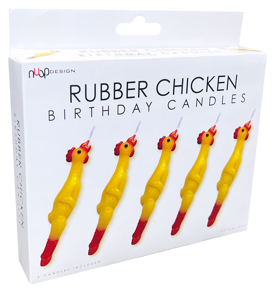 Rubber Chicken Candles 5 pcs Set