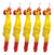 Rubber Chicken Candles 5 pcs Set