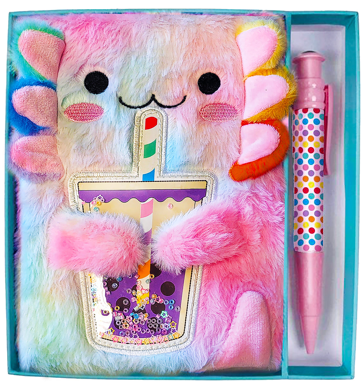 Plush Boba Axolotl Journal &amp; Pen Set