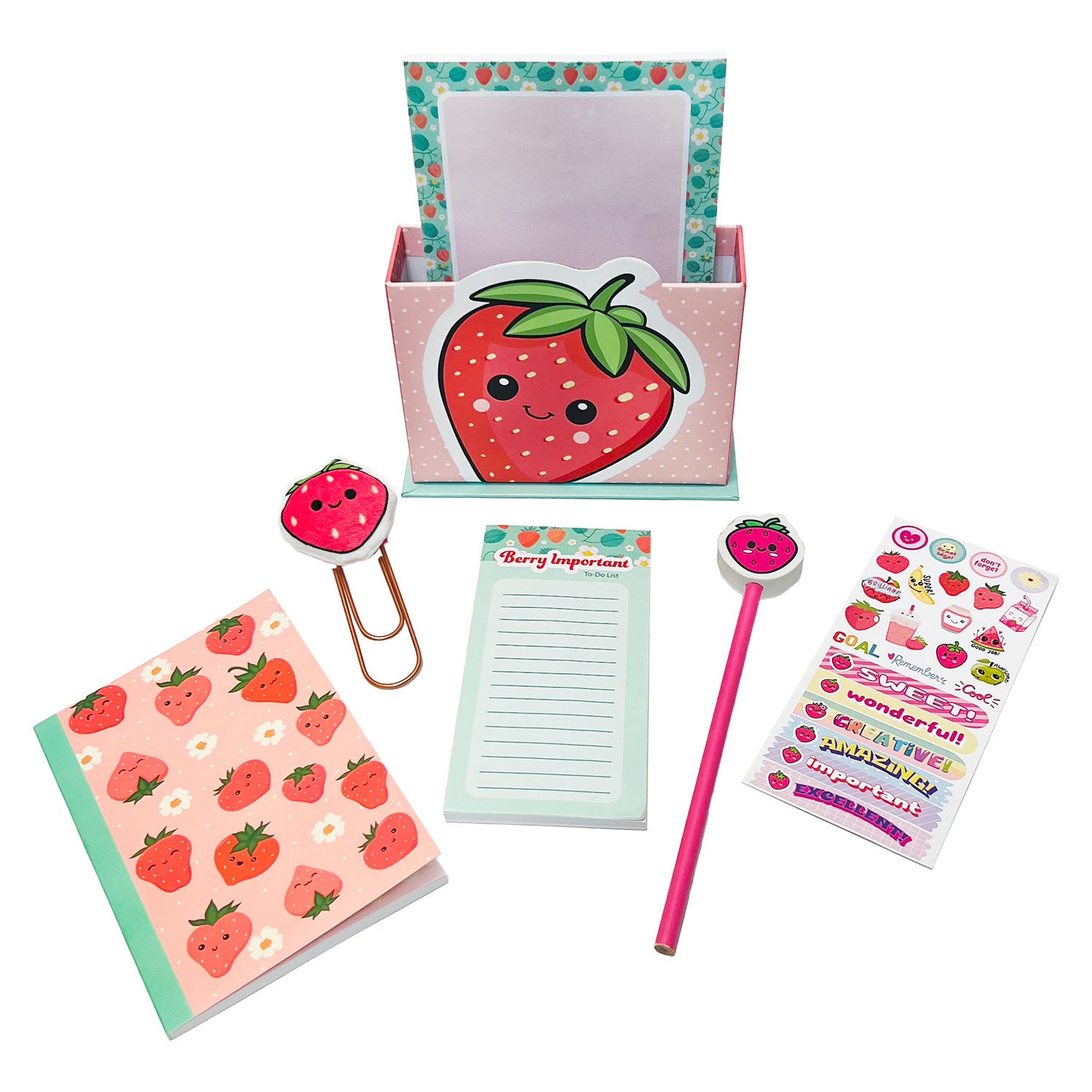 Strawberry Boxed Stationary Set