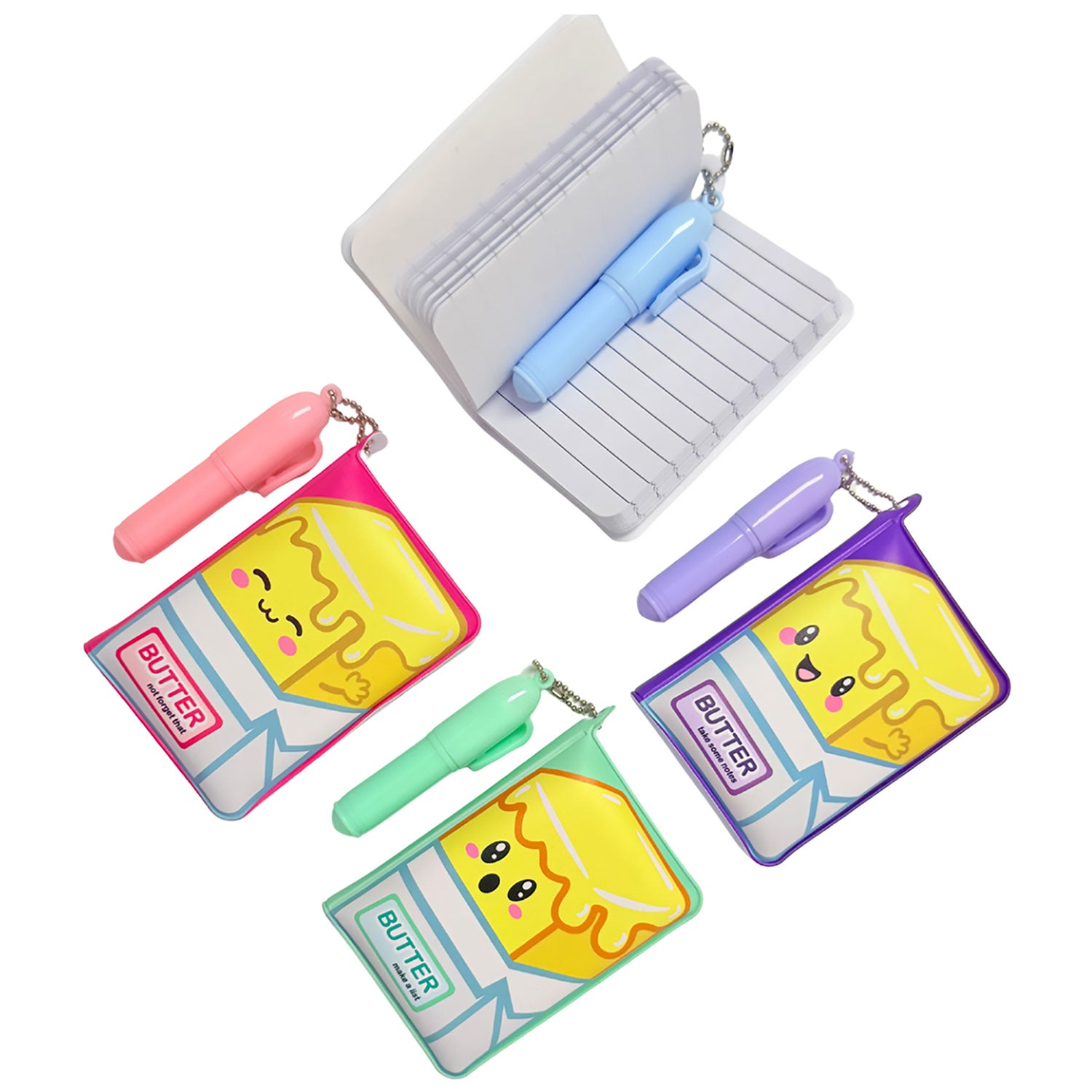 Mini Puffy Butter Notebooks w/ Pen