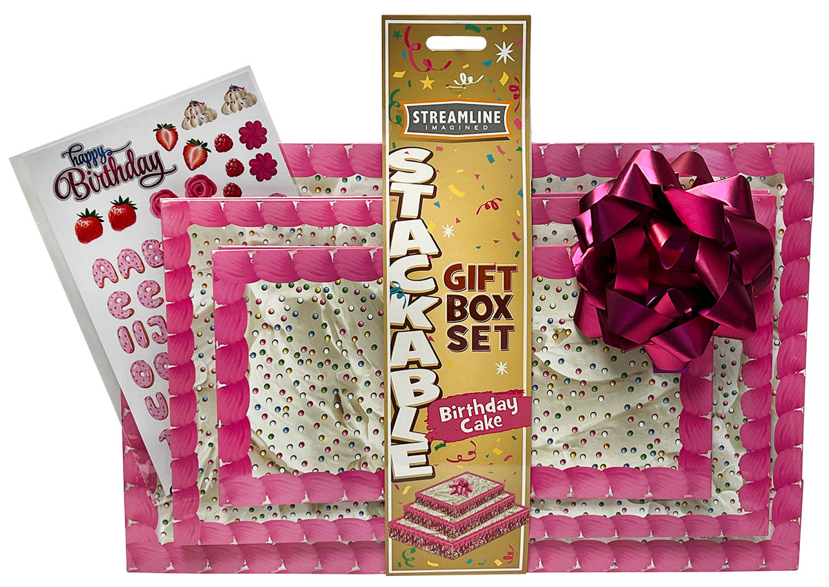 Birthday Cake Stackable Gift Boxes