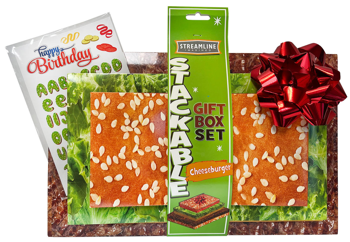 Cheeseburger Stackable Gift Boxes