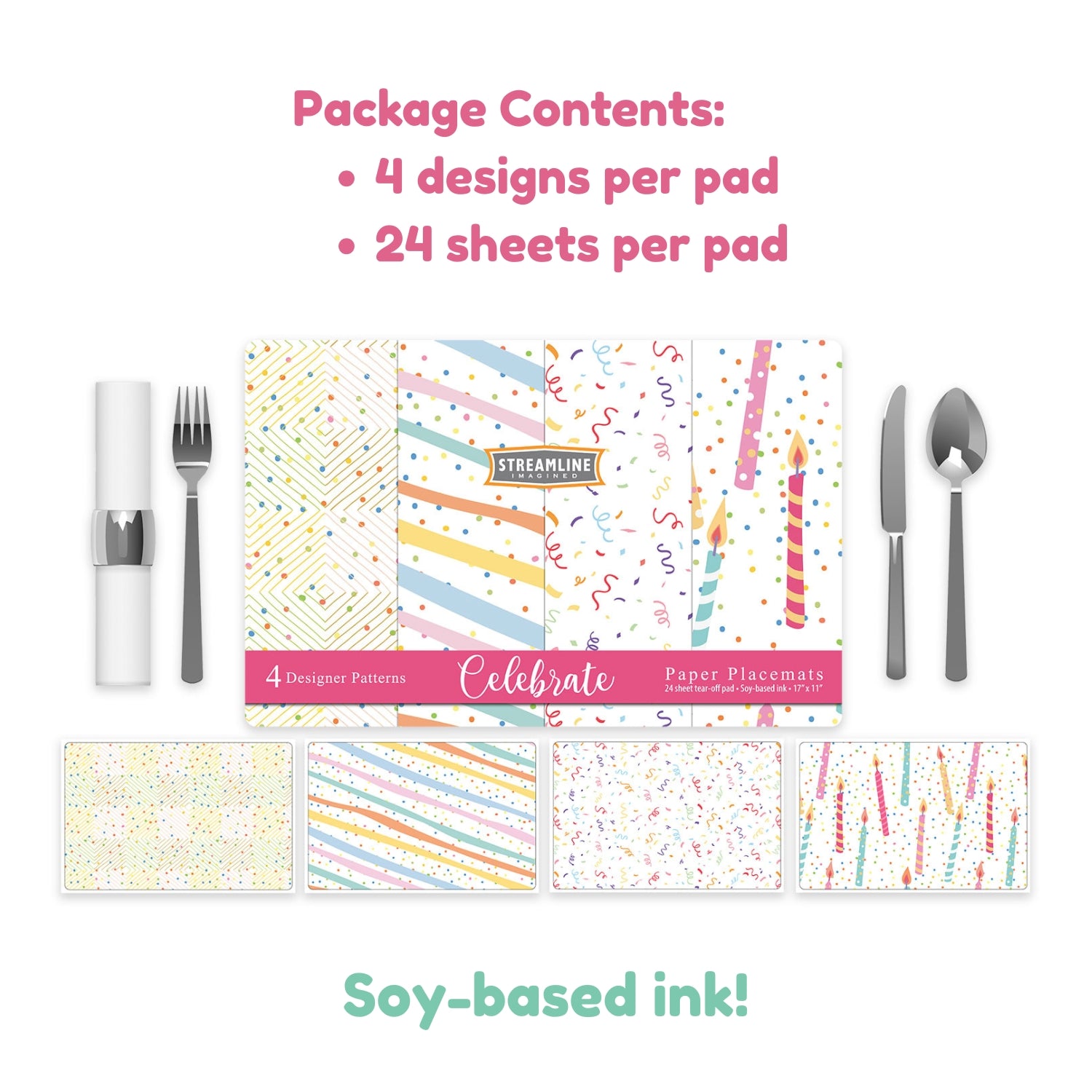 Paper Pad Placemats - Celebration
