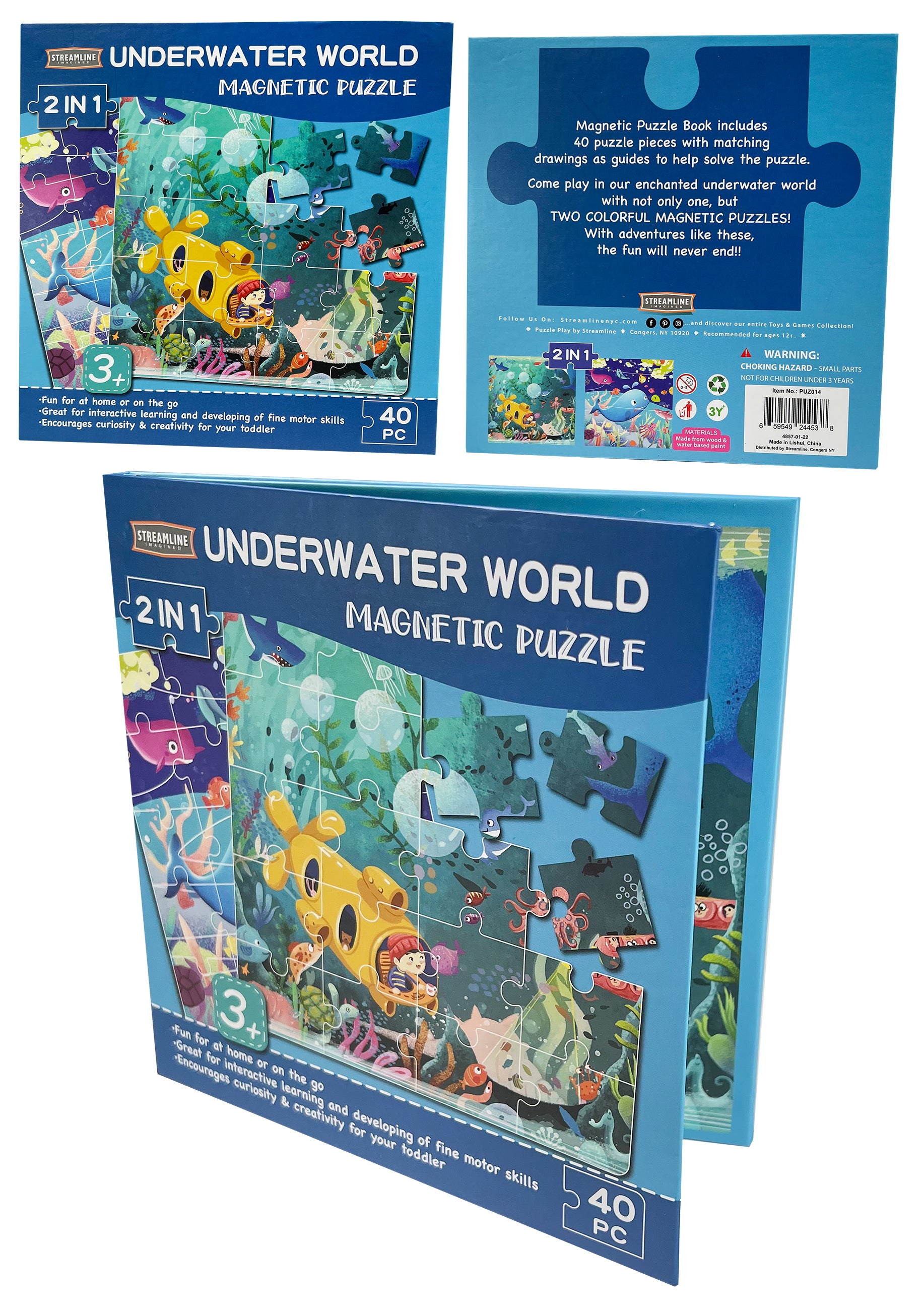 Magnetic 2 Puzzles in 1 Book, 1 Each