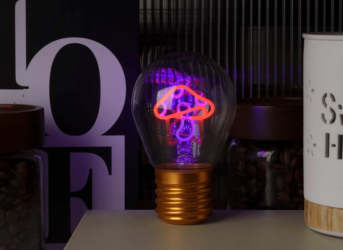 Neon Bulb Light- Mushroom