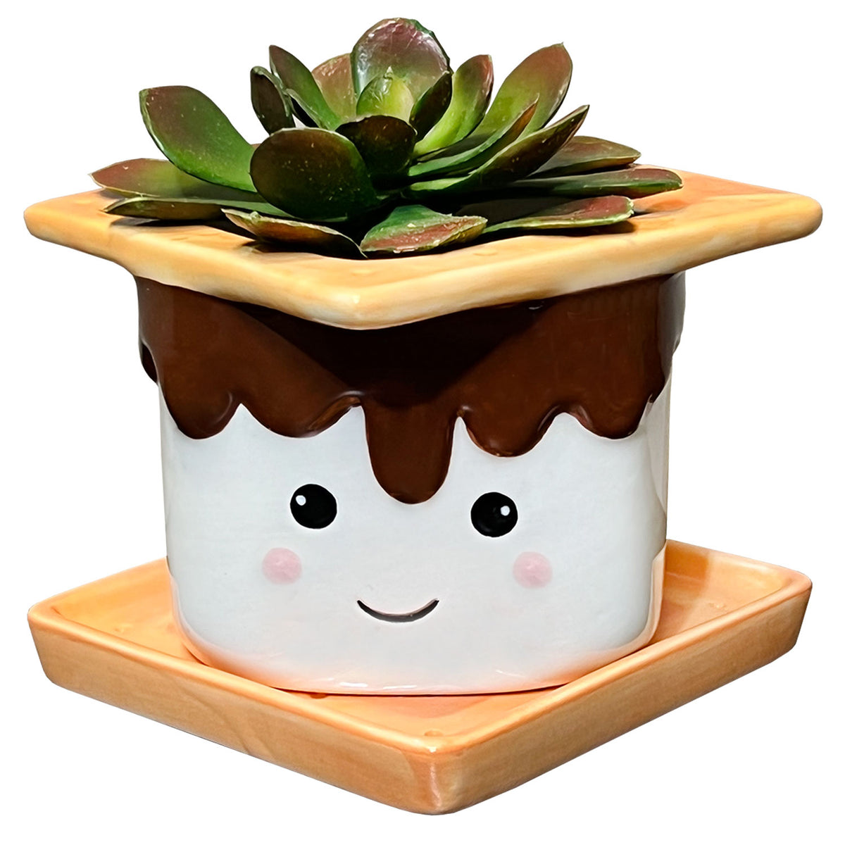 Streamline Imagined S&#39;mores Planter, Ceramic