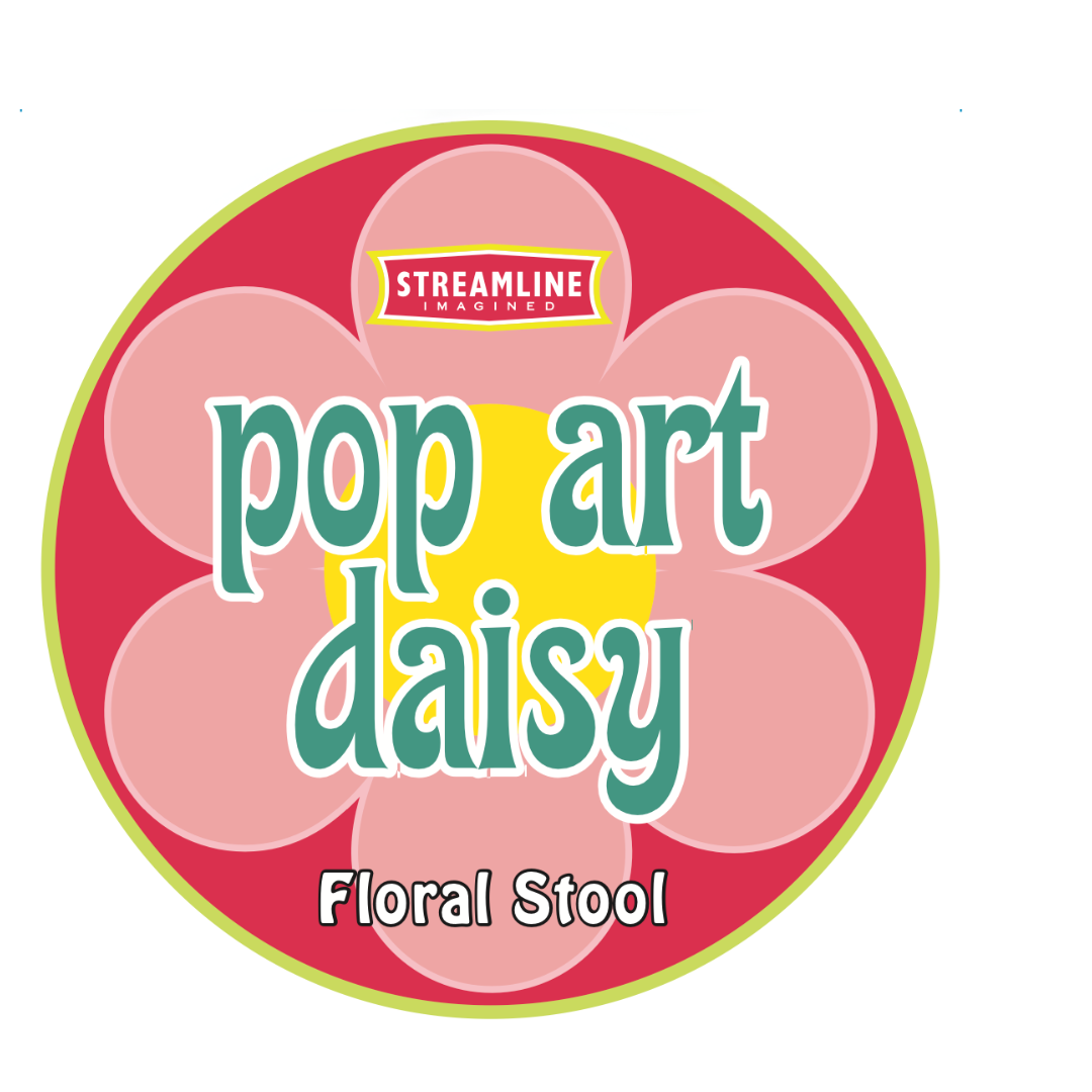 Pop Art Daisy Tall Stool