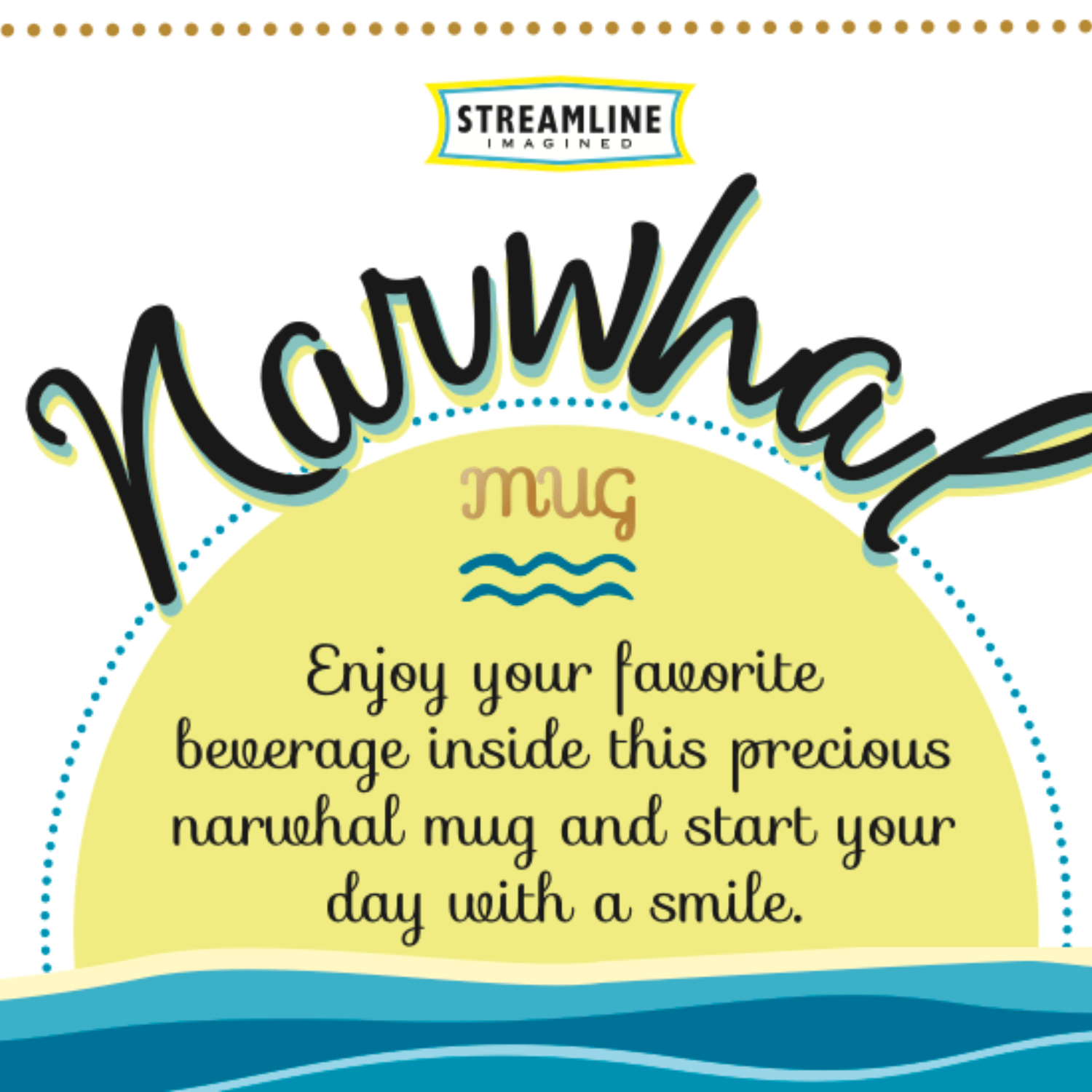 Narwhal Ceramic Mug 16oz