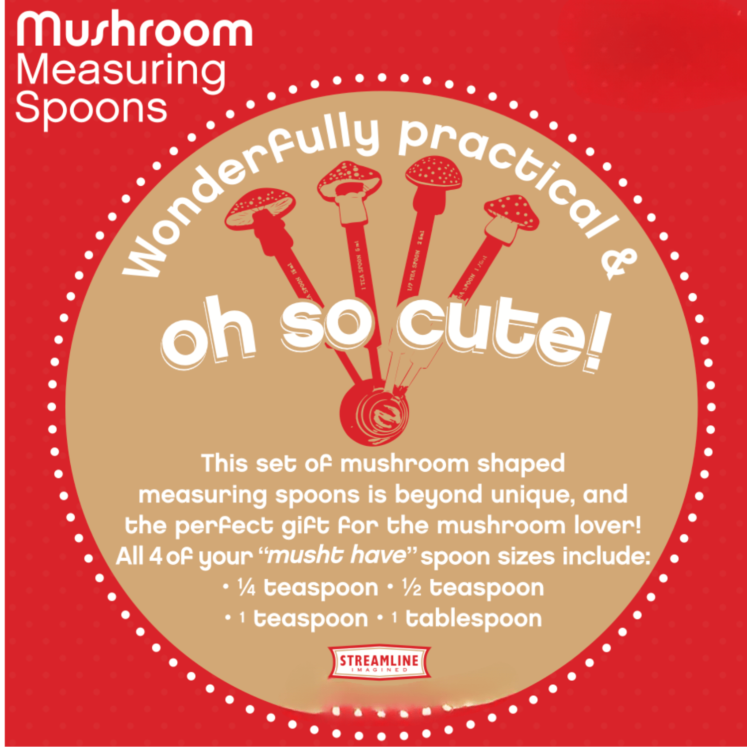 Mushroom Measuring Spoon Set