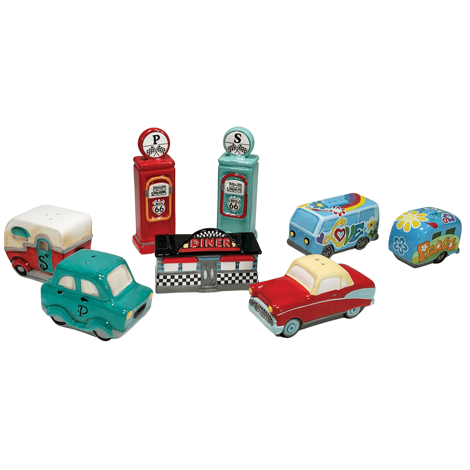 Road Trip Salt & Pepper Set - Peace & Love