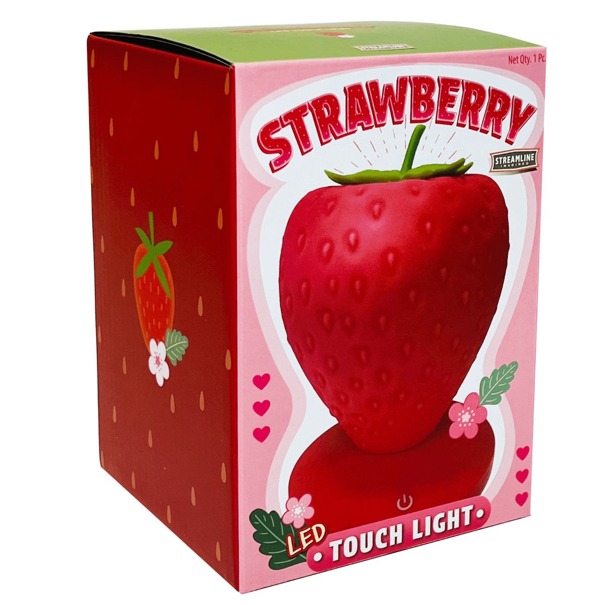 Strawberry Lamp, LED Touch Light, 3 Brightness Settings, Red