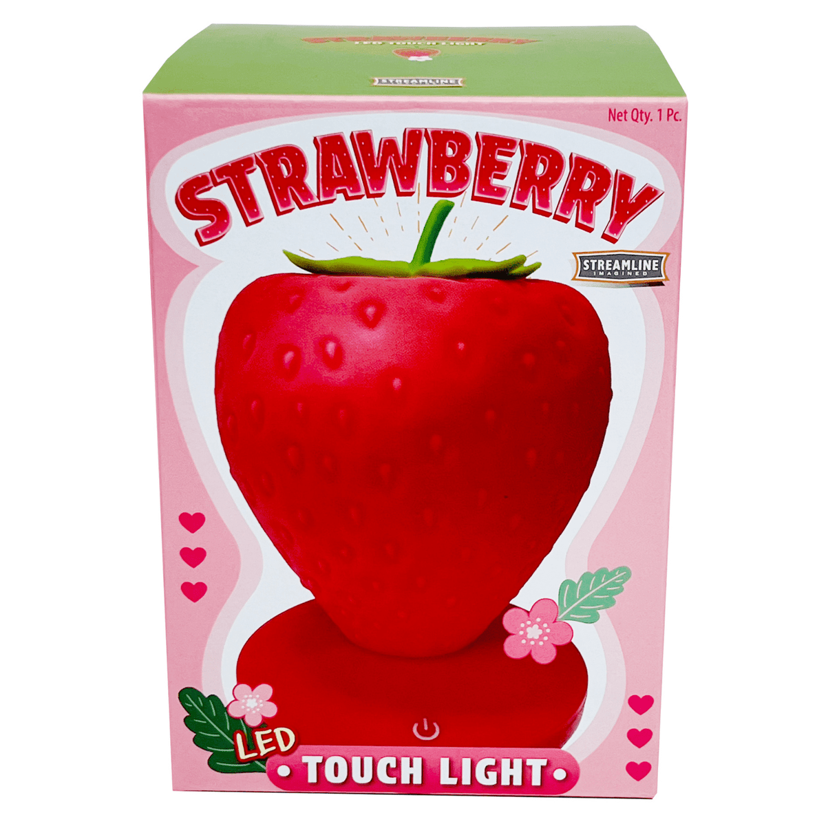 Strawberry Lamp, LED Touch Light, 3 Brightness Settings, Red