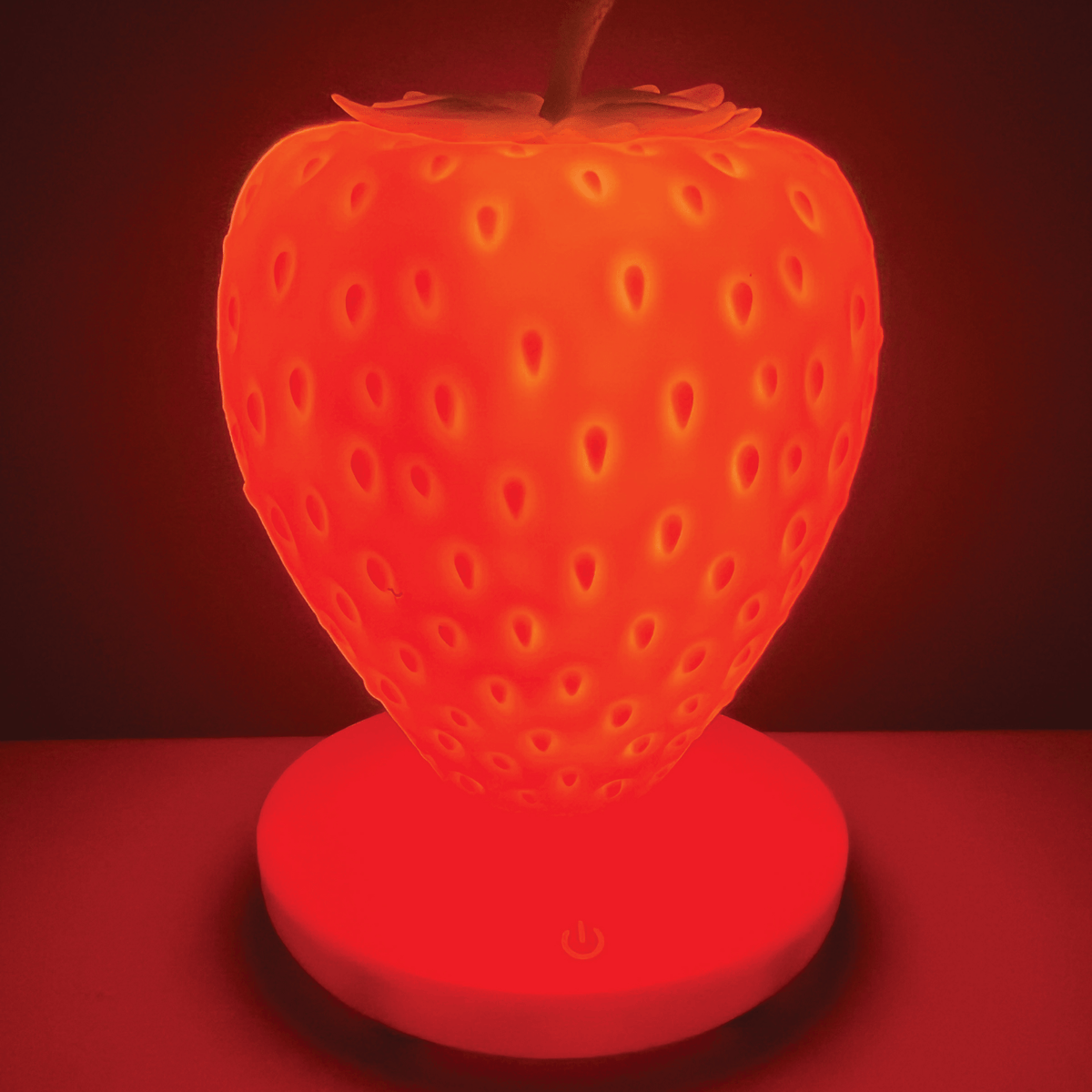 Strawberry Lamp, LED Touch Light, 3 Brightness Settings, Red