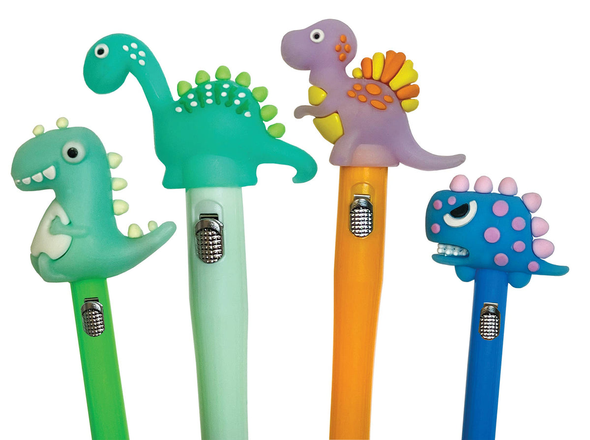 Dino Spinning LED Light Up Pens, 4 Pack