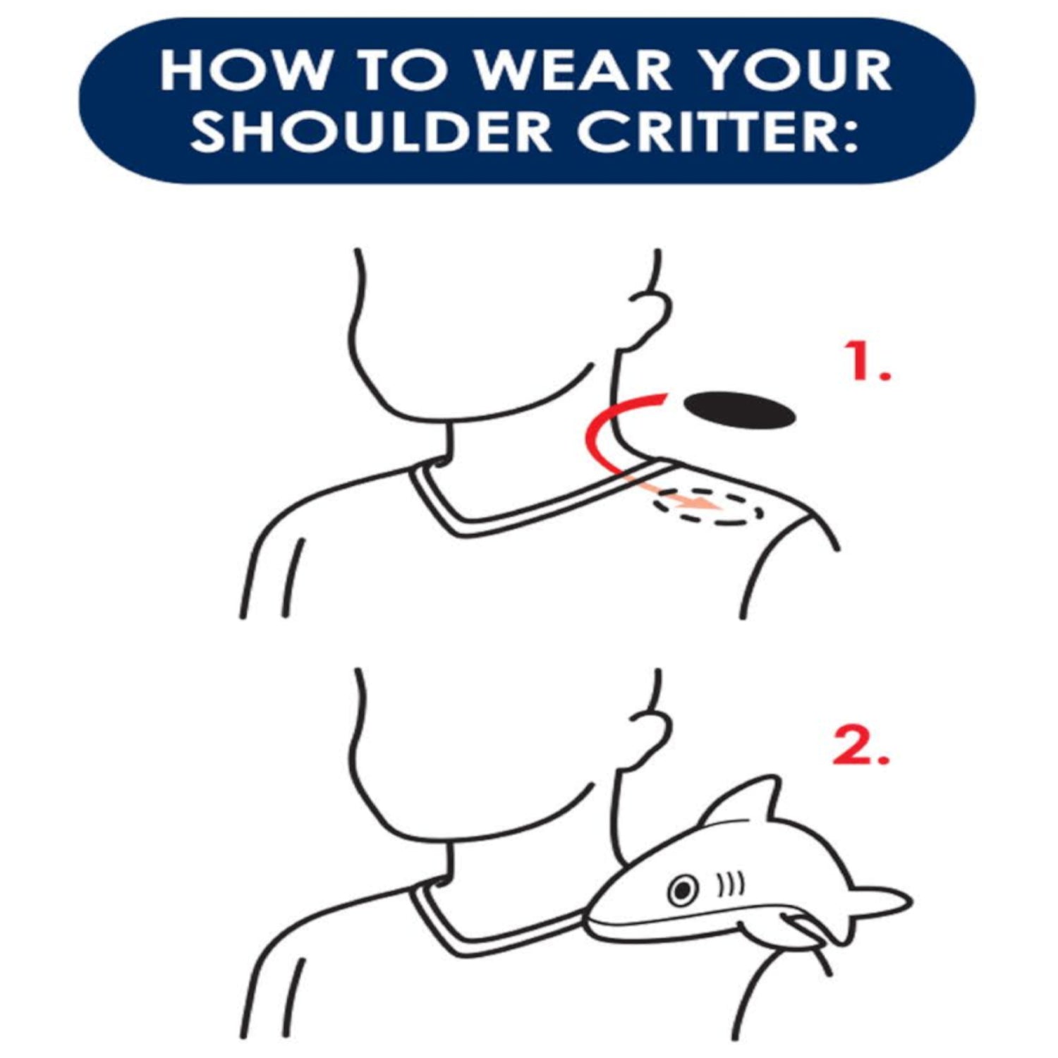 Shoulder Critters Magnetic Plush