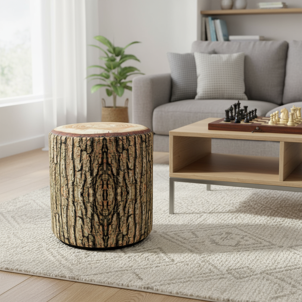Cabin Fever Tall Log Stool