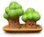 Grove Trees Salt & Pepper Set w/ Plate