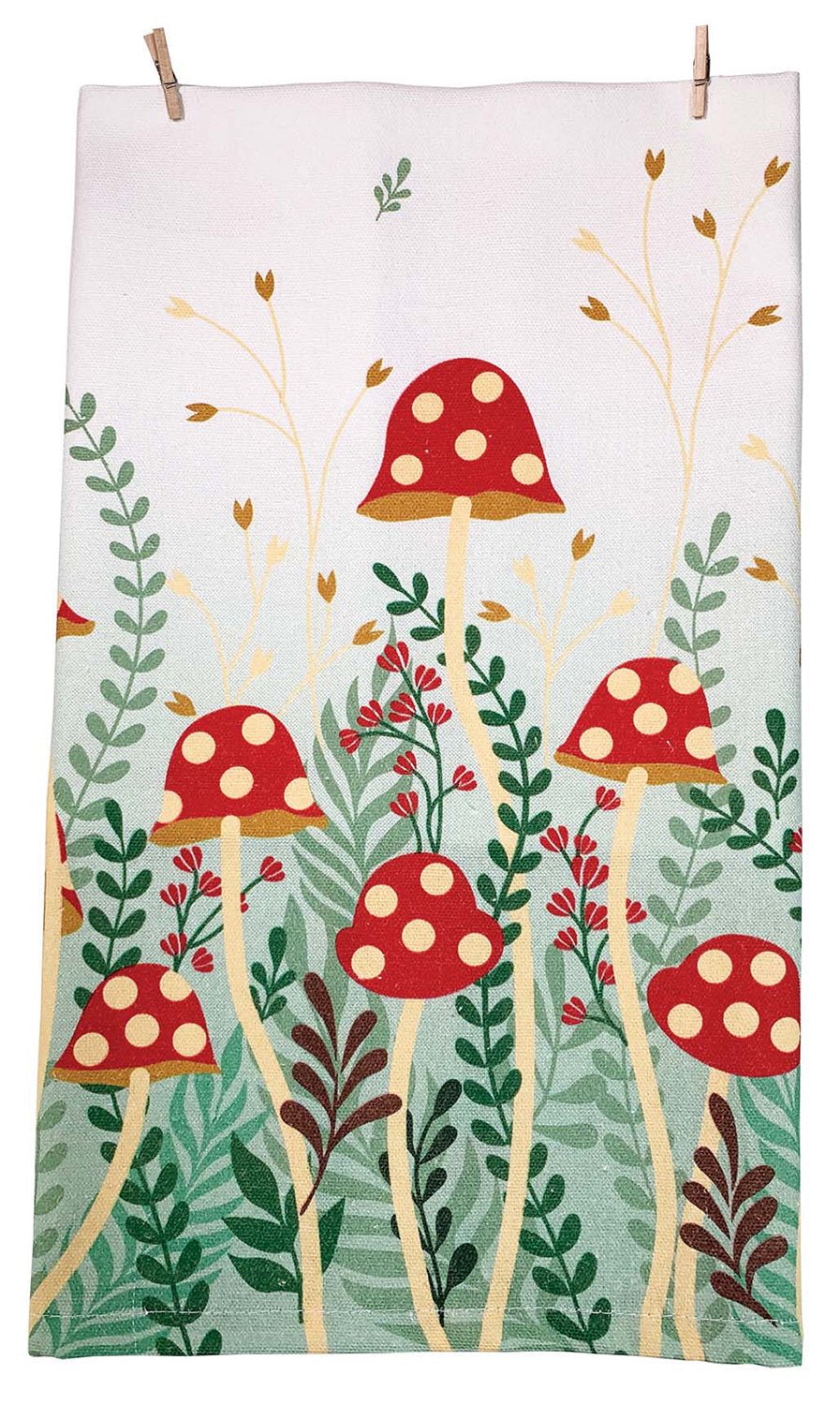 Mushroom Garden Tea Towel 2pc set