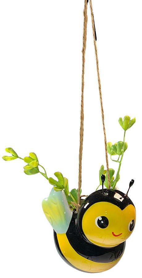 Mini Bee &amp; Ladybug Hanging Planters