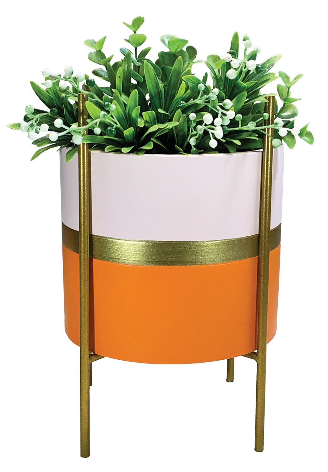 Modernist Planter w/ Gold Pedestal