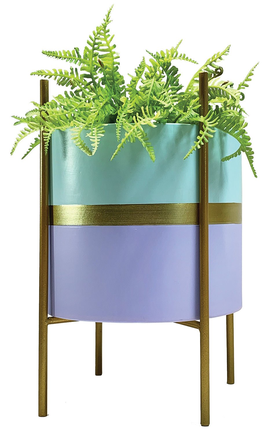 Modernist Planter w/ Gold Pedestal