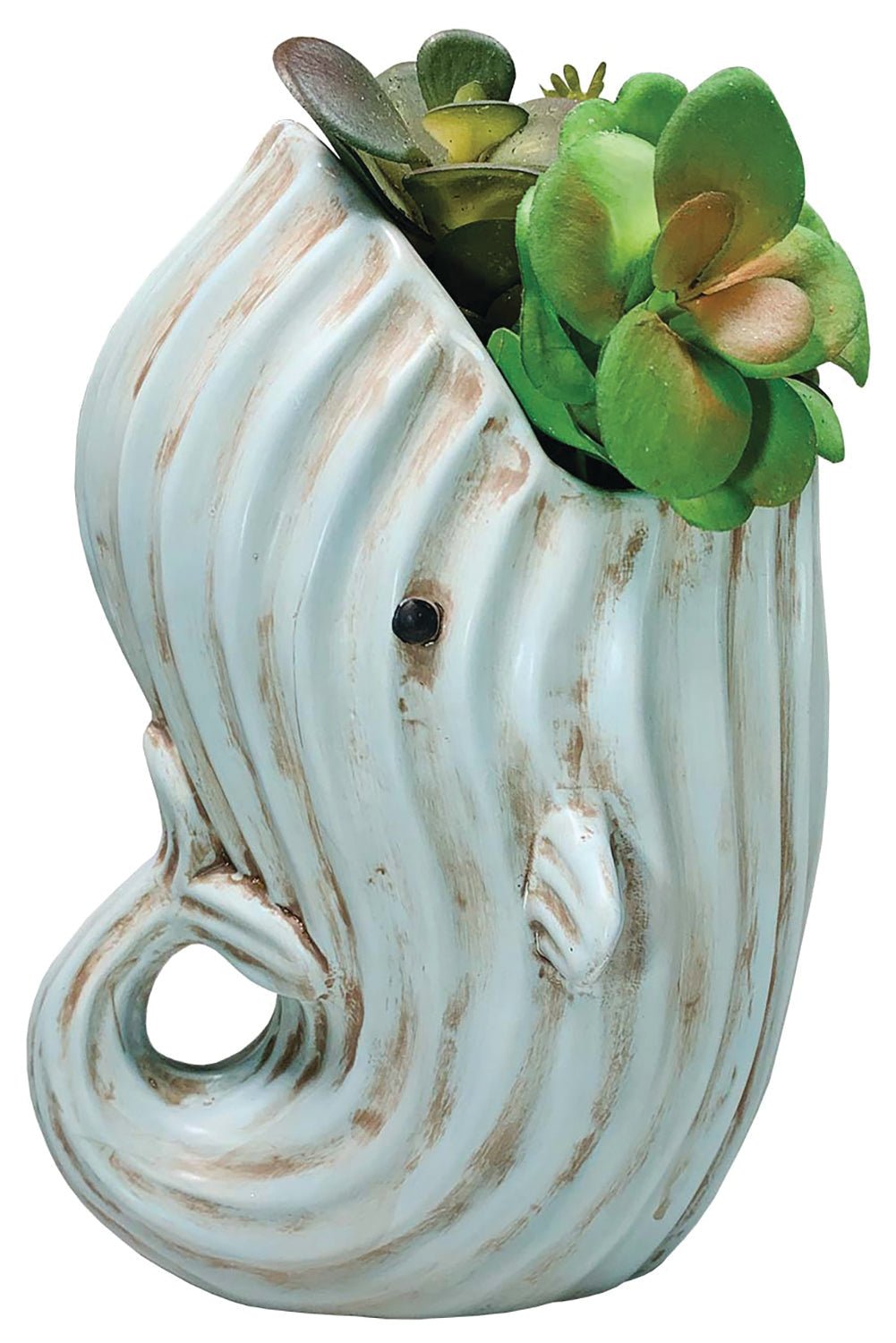 Rustic Whale Upright Planter