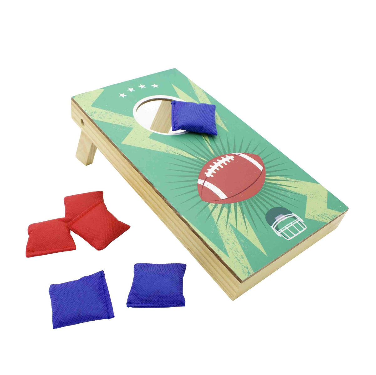 2-in-1 Cornhole &amp; Beer Ring Toss Tabletop Game Set