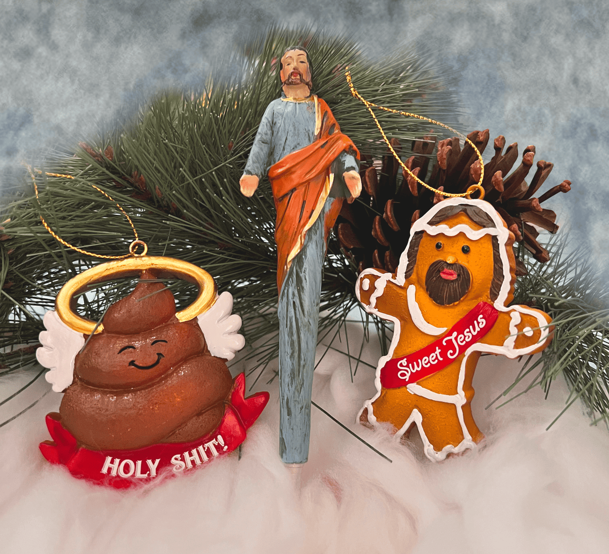 Sweet Jesus Crooked Christmas Ornament
